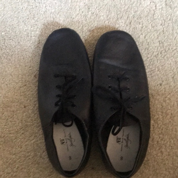 American Ballet Theatre (ABT) Leather Upper Jazz Dance Shoes w/String Tie-size 8 - Picture 1 of 10